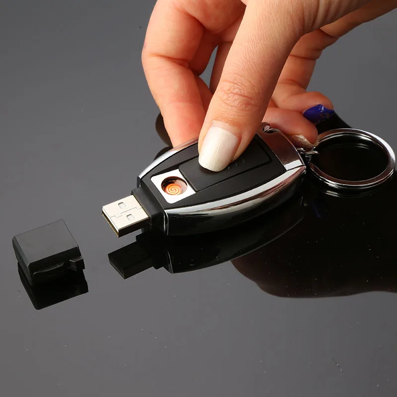 Новый креативный Автомобильный ключ USB зарядка электрическая зажигалка