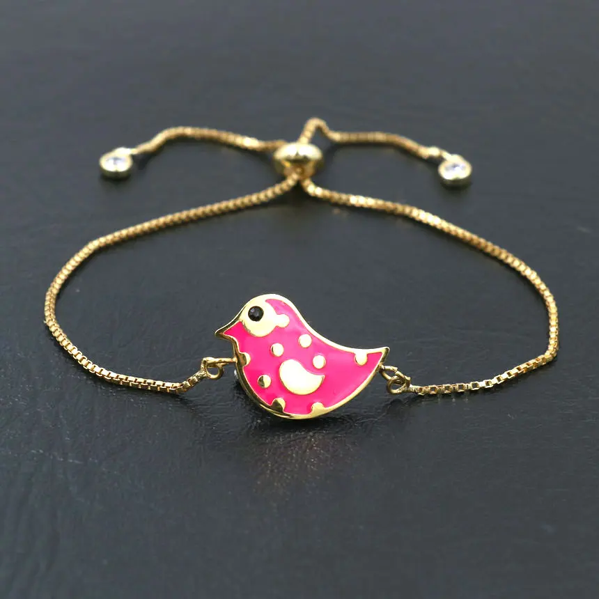 Минимализм милый птица браслет из нержавеющей стали золотые браслеты мужской женский браслет-цепочка для пары украшение браслет Feminina
