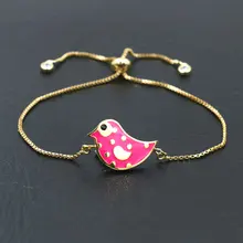 Минимализм милый птица браслет из нержавеющей стали золотые браслеты мужской женский браслет-цепочка для пары украшение браслет Feminina