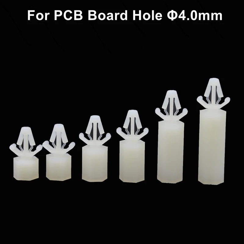50pcs PCB Board Spacer for Hole Diameter 4.0mm Hex Reverse Locking