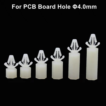 

50pcs PCB Board Spacer for Hole Diameter 4.0mm Hex Reverse Locking Circuit Board Support Fixed Nylon Standoff Spacer Pillar