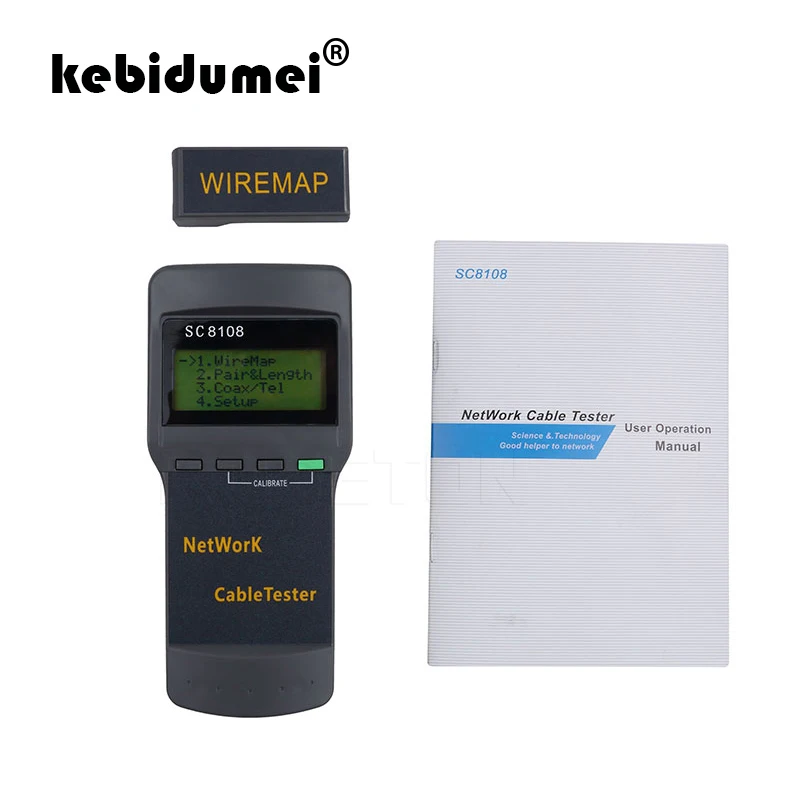 

kebidumei Hot Sale SC8108 LCD Wireless Network Tester With LCD Display RJ45 Meter&LAN Phone Cable Tester