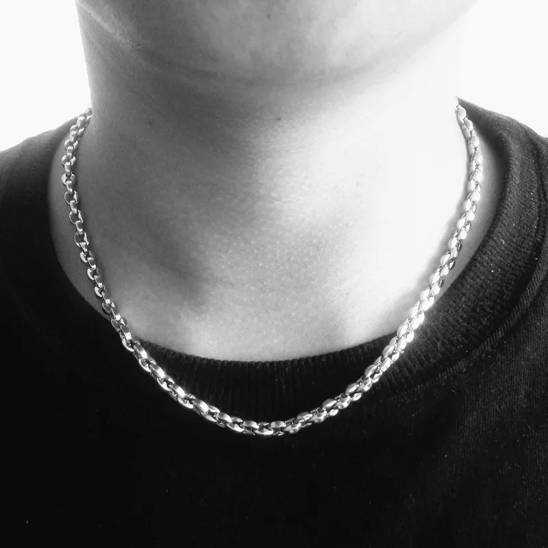 Figaro Chains Necklace Men Silver Color 