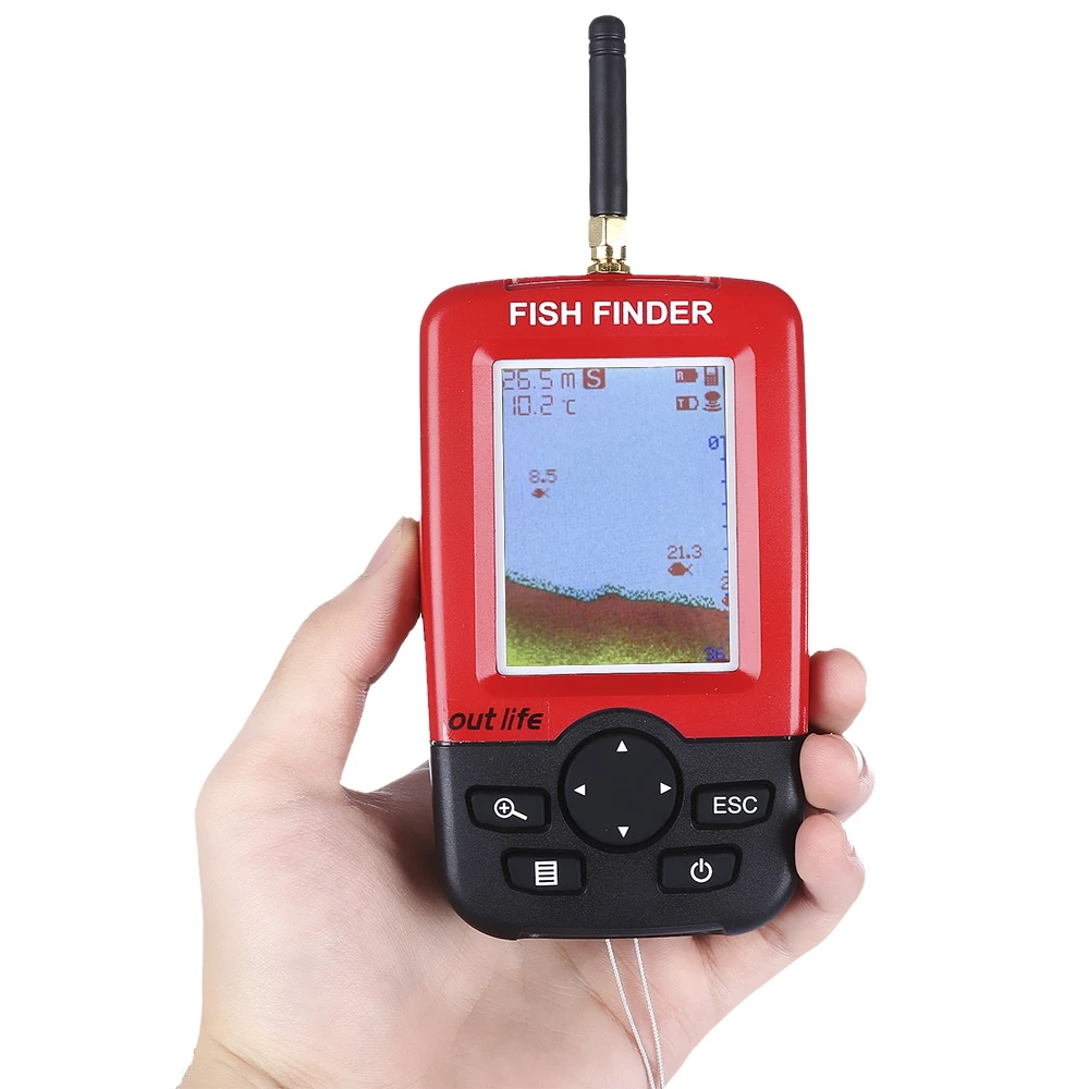 

Outlife Smart Portable Fish Finder with Wireless Sonar Sensor for Lake Sea Fishing Sounder Wireless Fishing UnderwaterTransducer