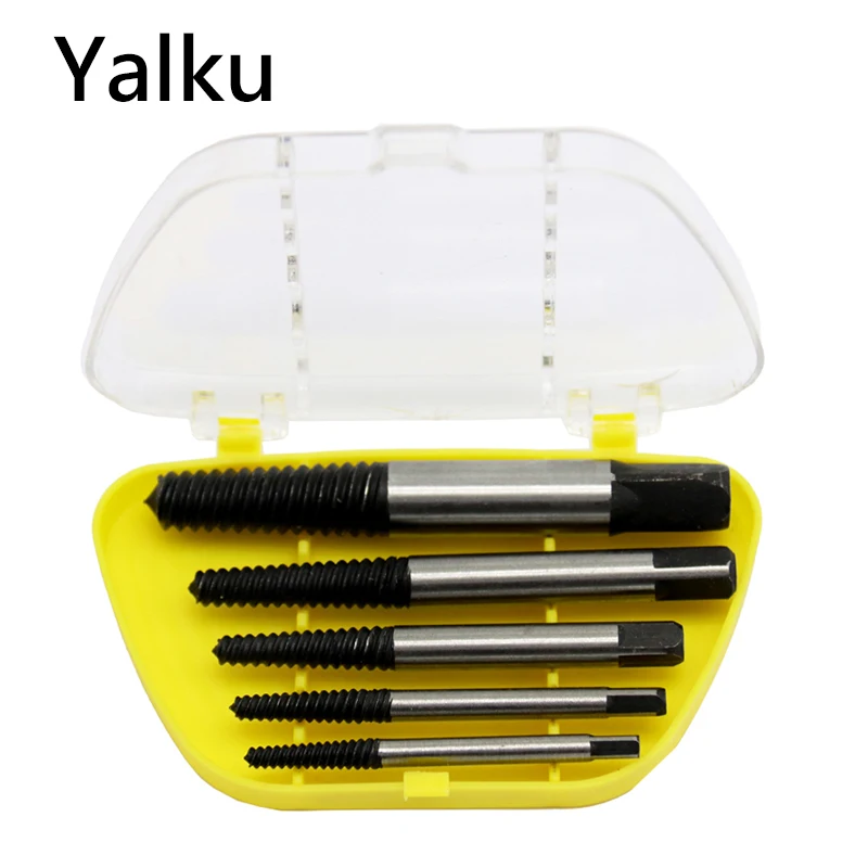

Yalku Drill Bit Set Extractor Screw Drill Bits Damaged Broken Screws Extractor Power Tool Set Drill Bit Tool Kit 5/6pcs
