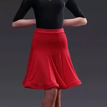 Новинка, Женская юбка для латинских танцев, Fishbone, танго, костюм, тренировочное платье, одежда для выступлений, сексуальная юбка для Румба Самба танец для женщин, девушек