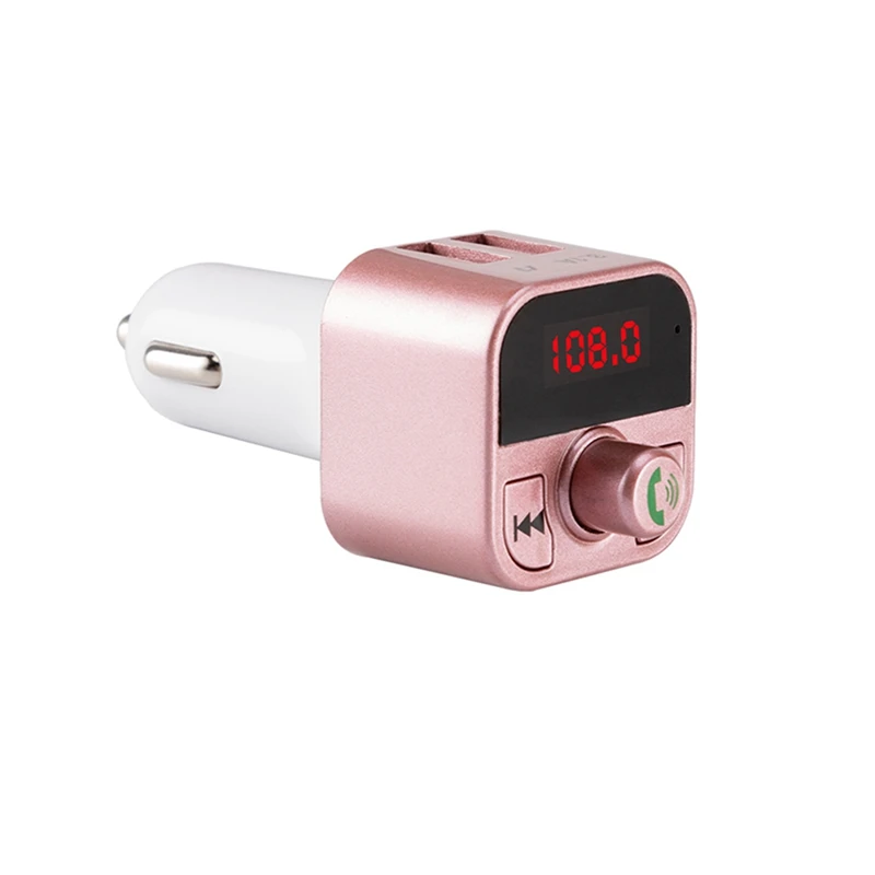 VicTsing Wireless Bluetooth MP3 Player Car FM Transmitter Radio Hands-Free Car Kit USB Charger Fast Charging Black White Gold    (7)