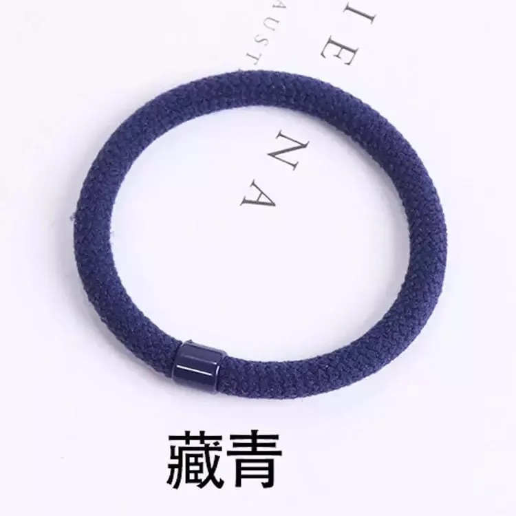 8pcs Women Girls High Elasticity Medium Thick Rolled Towel Hair Rope Candy Solid Color Rubber Band Ring Ponytail Holder