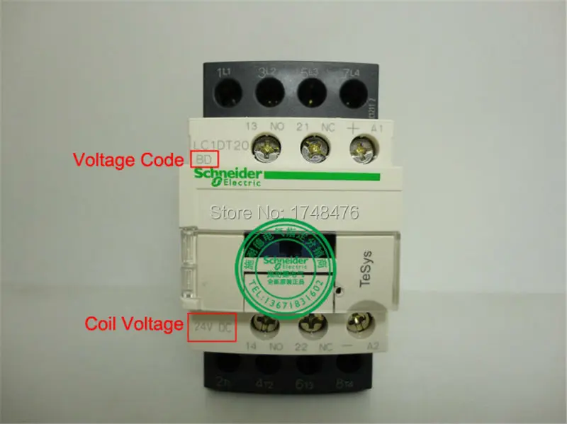 

TeSys D Contactor 4P 4NO 20A LC1DT20 LC1DT20JD LC1-DT20JD 12V DC Coil
