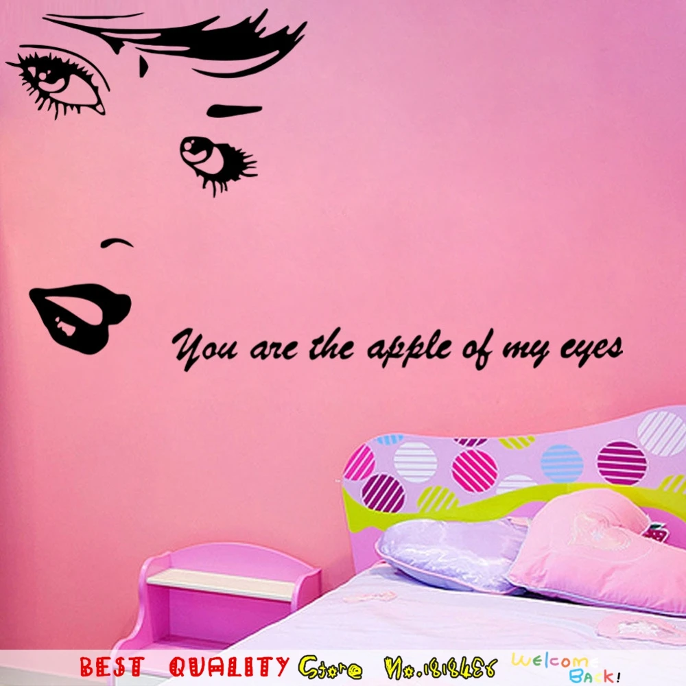 Beauty Sexy Women Vinyl Wall Stickers ''You Are The Apple ...