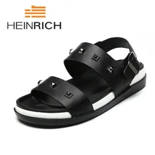 Генрих человек пляжные сандалии Лето пряжки Для мужчин Уличная обувь Для мужчин высокое качество личности в римском стиле Повседневная обувь Sandalen Heren