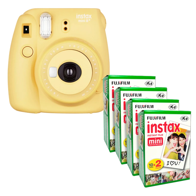 Fujifilm Instax Mini 8 Plus камера Honey + Fuji 80 мгновенная пленка белый край фото простое |