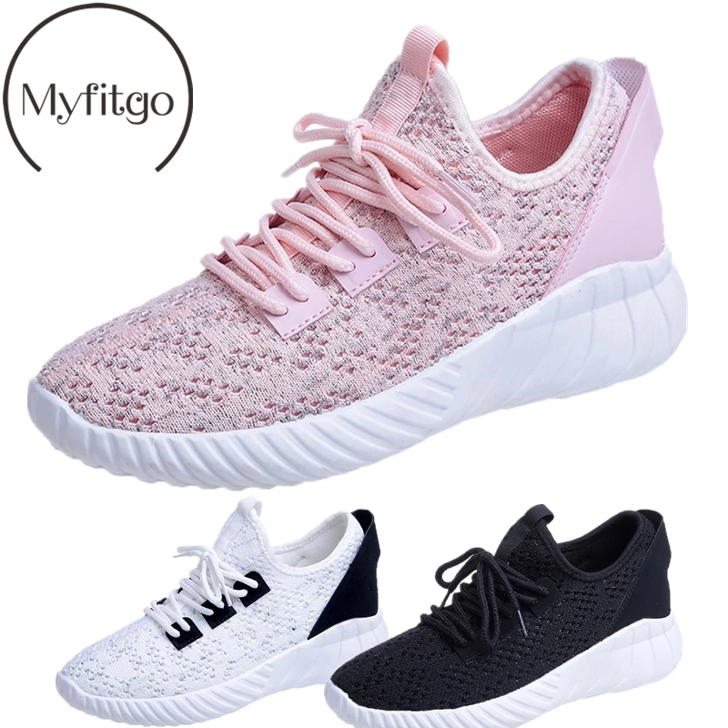 

Myfitgo Flat Sneakers Women's Vulcanize Shoes Casual Woman 2019 Fashion Ladies Air Mesh Breathable Tennis Trainer Shoes Sofewear