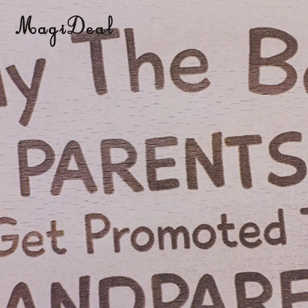 Only the Best Parents Get Promoted to Grandparents Wooden Sign Pregnancy Announcement Board Wood Hanging Decor