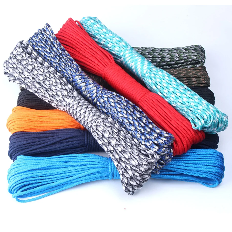 

50FT 230 Colors Paracord 550 Rope Mil Spec Type III 7Strand Paracorde Outdoor Survival Camping Equipment Edc