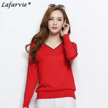 Lafarvie Hot Spring&Autumn Fashion Casual Cashmere Blended Full Sleeve V-neck Sweater Women Pullover Pull Femme Jumper Sweter Lafarvie Hot Spring&Autumn Fashion Casual Cashmere Blended Full Sleeve V-neck Sweater Women Pullover Pull Femme Jumper Sweter