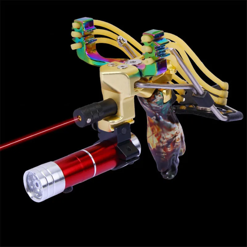 

2019 high quality laser slingshot print hunting slingshot fishing slingshot fishing bow outdoor strong slingshot catapult
