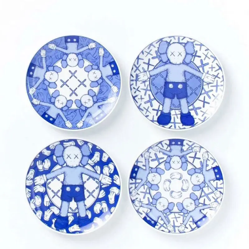 

Most Popular Barin Tableware Plate Sesame Street Ceramic OriginalFake Accessories Collection Morden Gift 4pcs