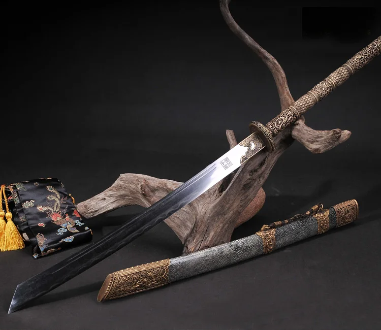 Китайские мечи ручной работы настоящие медь острая кожа глина|craft|craft claycraft sword |