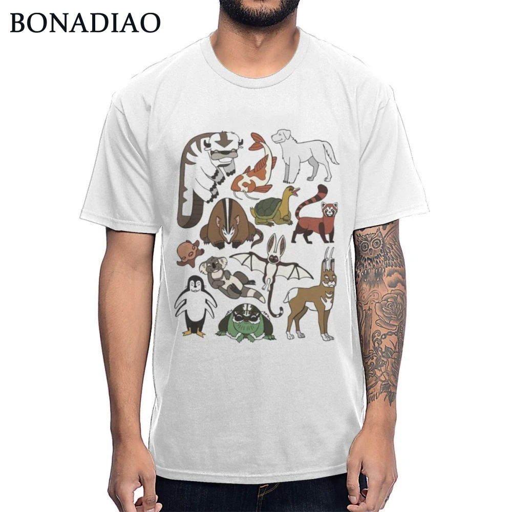

Cartoon Avatar Menagerie Appa Momo T Shirt For Man Quality Graphic Tee Shirt Natural Cotton Big Size Camiseta