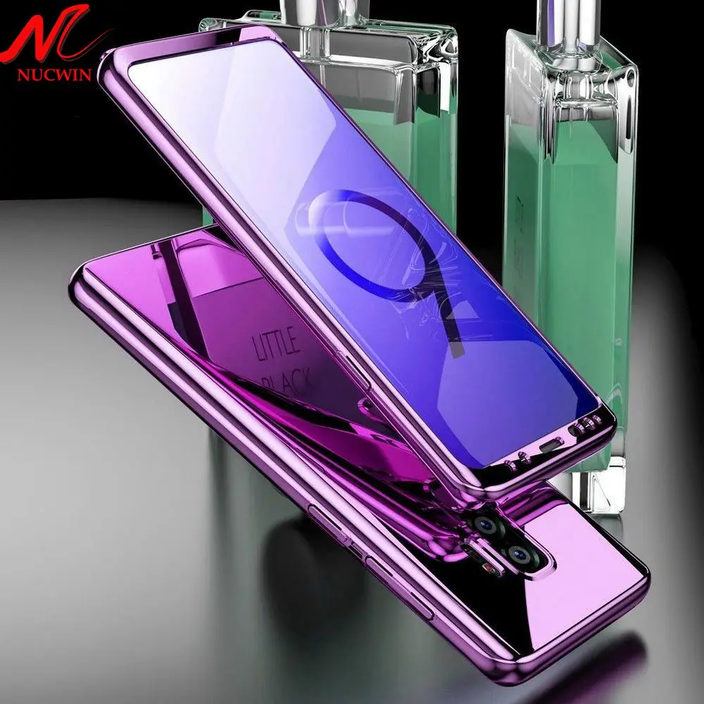 

for Samsung Galaxy S9 Plus Case Ultra Thin Plating Mirror Glossy 360 Full Protection Cover for Galaxy S8 Plus+ S7 Edge Note 9 8