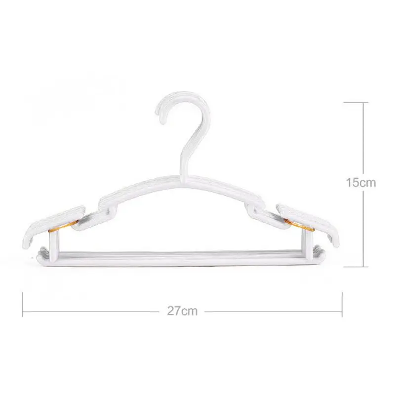 Baby Coat Hangers 10 Pack White Plastic Nursery Nonslip Space Saving Tubular Kids Clothes