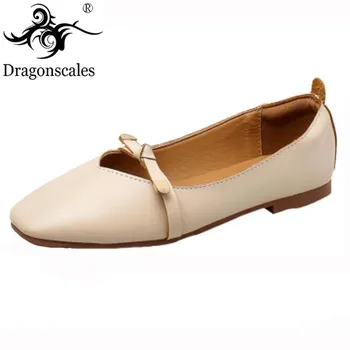 

2019 New PU Leather Single Shoes Female Summer Korean Fashion Trend Wild Shallow Mouth Light Comfortable Non-slip Casual Shoes