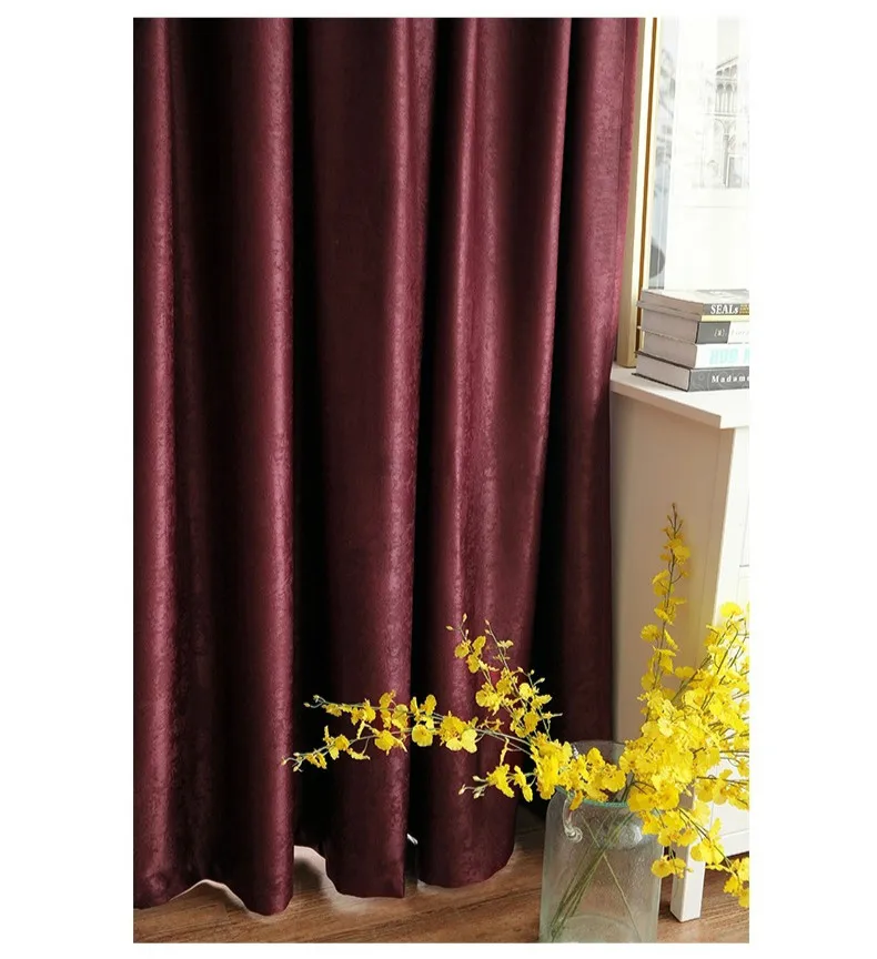 Полностью затененные гостиничные занавески для гостиной, спальни, одноцветная изоляция, Толстая двойная бархатная занавеска ткань, современный минималистичный