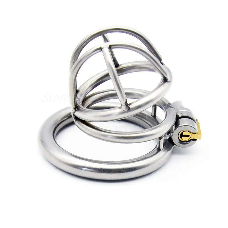 Super Small Male Chastity Device Adult Cock Cage Virginity Lock Penis Rings Sex Toys For Men 304 Stainless Steel Chastity Belt