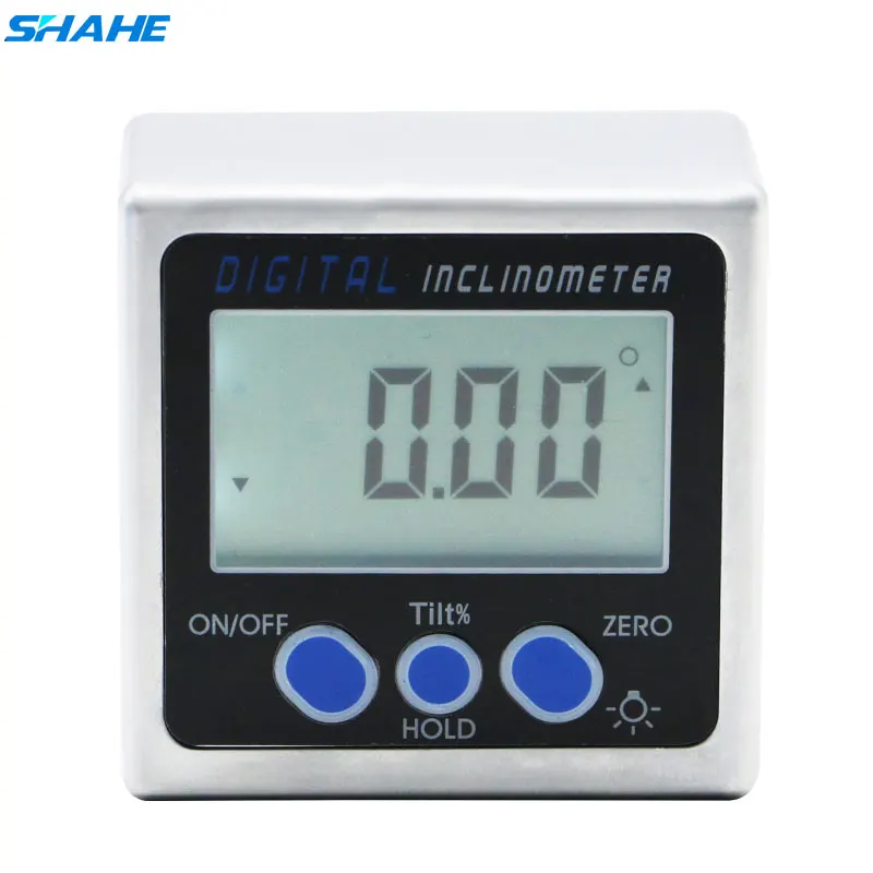 

shahe Aluminum alloy digital protractor inclinometer with back light Level Angle Finder Electronic Protractor Inclinomet 0-360