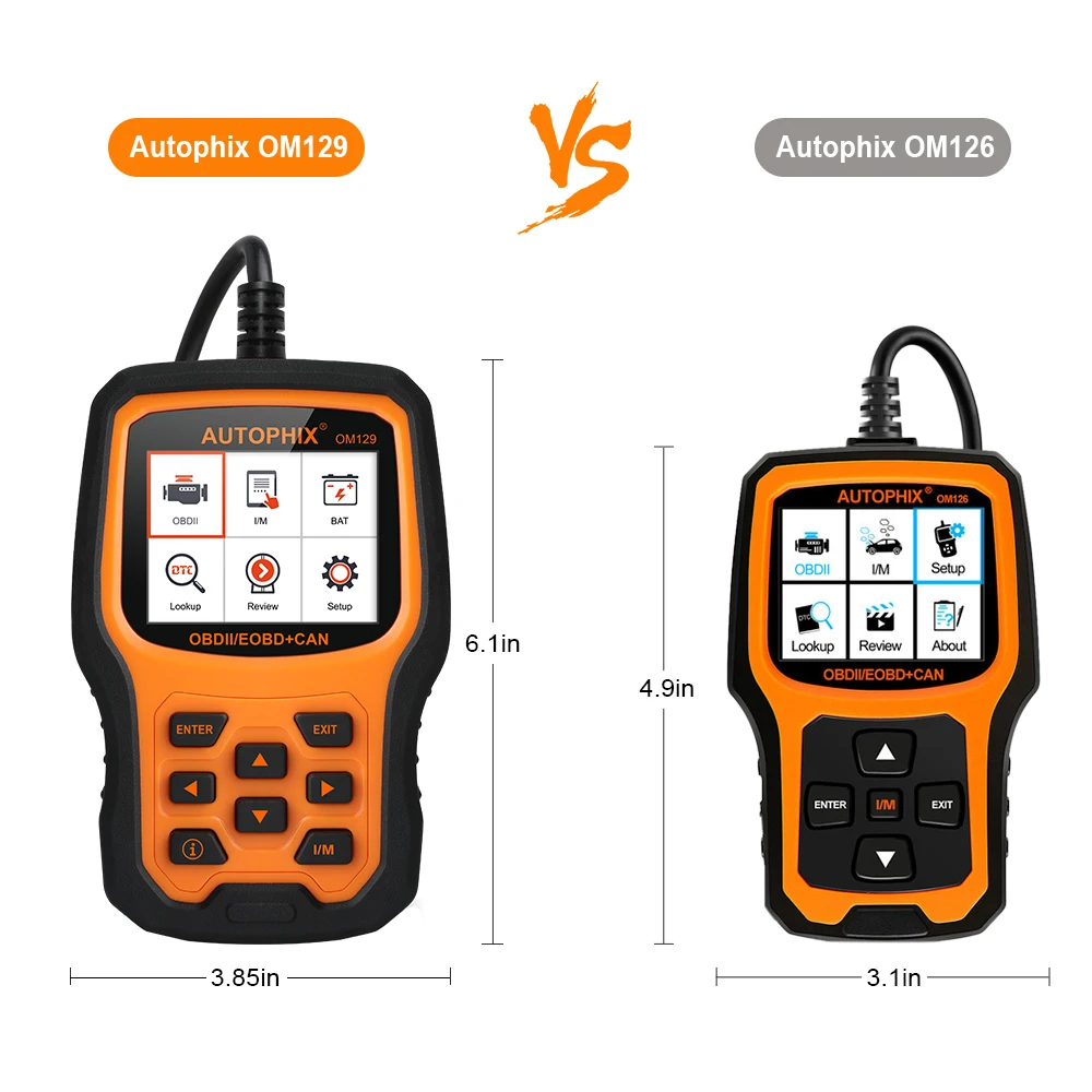 Autophix OM129 OBD2 автомобильный сканер в португальский двигатель EVAP считыватель кода батареи PK AD510 автомобильный диагностический инструмент Бесплатное обновление