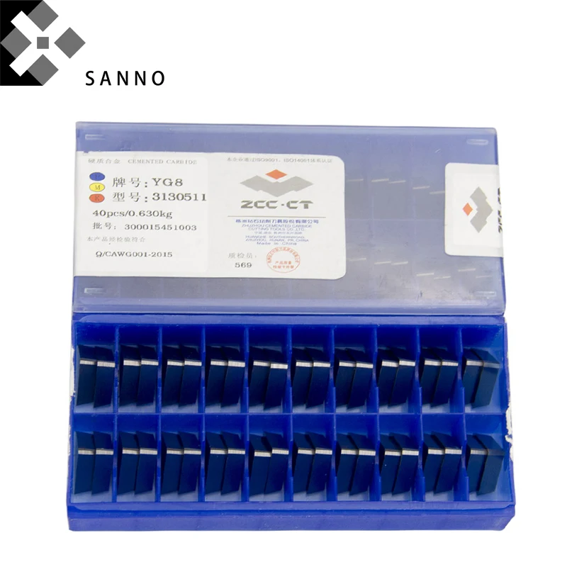 

High quality carbide milling inserts YG3 / YG6 / YG8 / YT15 / YW2 3130511 triangle cnc milling turning welding blade