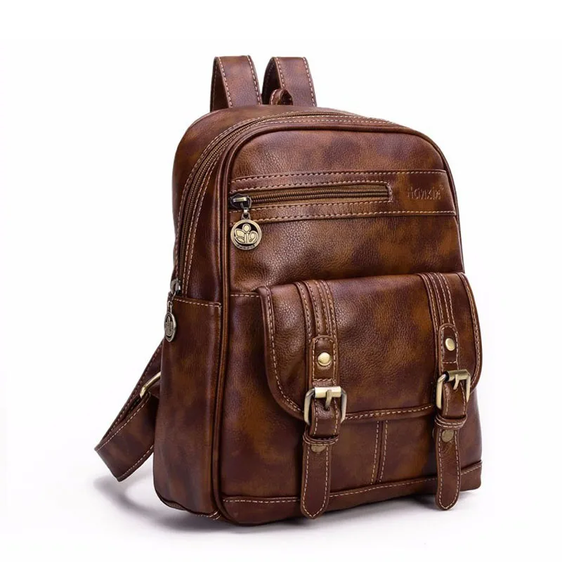 Vintage de cuero de las mujeres de la moda Negro mochila chicas adolescentes marrón mochilas al hombro bolsas de la escuela mochila XA468H Vintage de cuero de las mujeres de la moda Negro mochila chicas adolescentes marrón mochilas al hombro bolsas de la escuela mochila XA468H