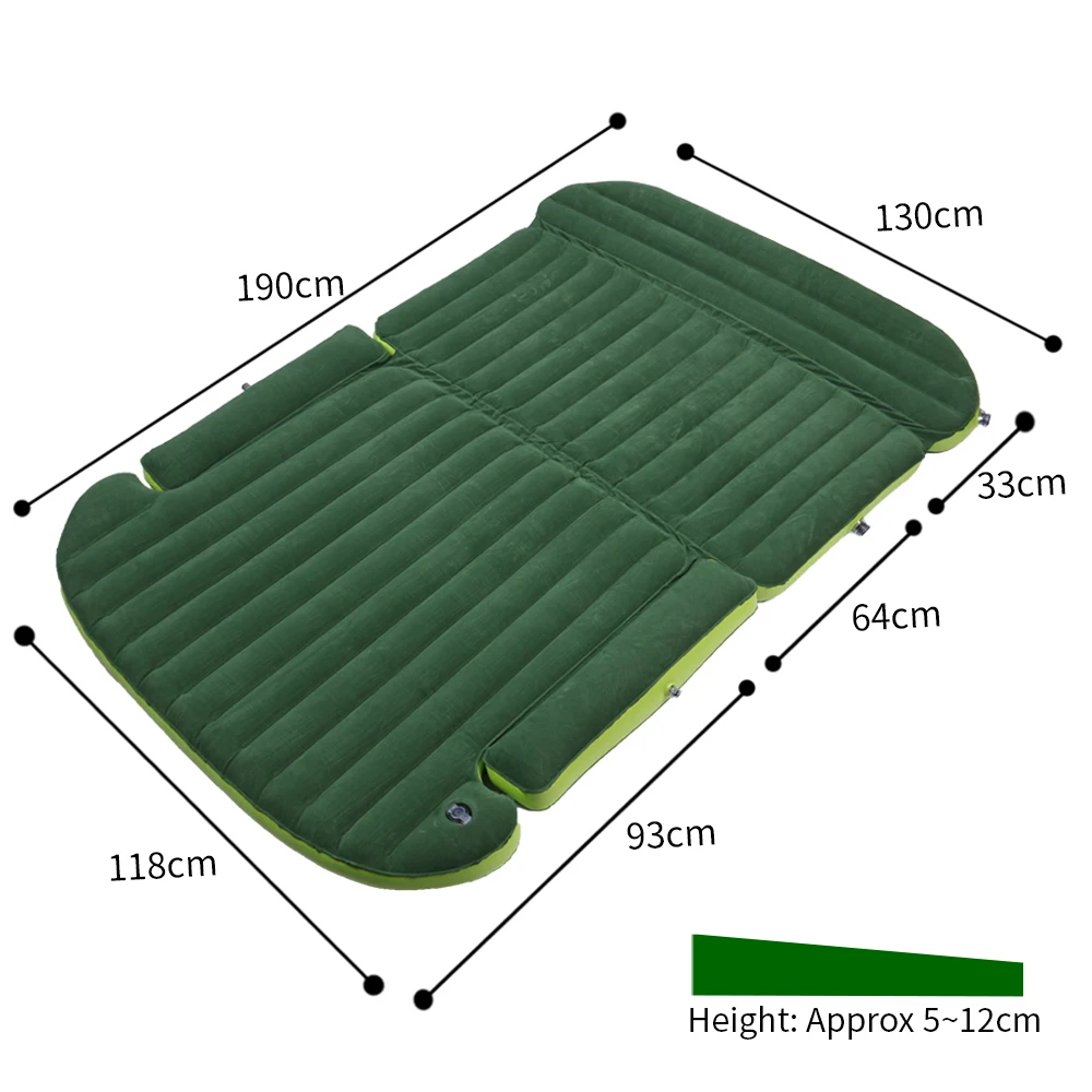 JHO надувной матрас для внедорожника с флокированием, воздушная кровать для путешествий с воздушным насосом, универсальный автомобильный портативный влагостойкий коврик для кемпинга
