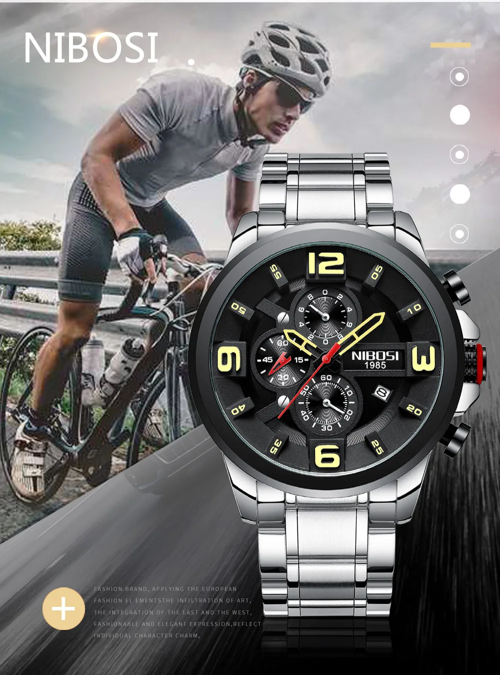 NIBOSI Reloj Hombre 2018 Men Watches Top Brand Luxury Sports Watches For Men Watches 2018 Luxury Brand Waterproof Full Steel     (10)