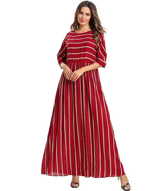 Red dress Кафтан Абаи платье из Дубая Турецкий Арабский мусульманский хиджаб платье Рамадан кафтан Mmarocain Абаи s Для женщин сайт Tesettur Elbise Исламская Костюмы - Цвет: Red dress