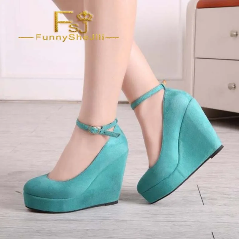 turquoise shoes wedges