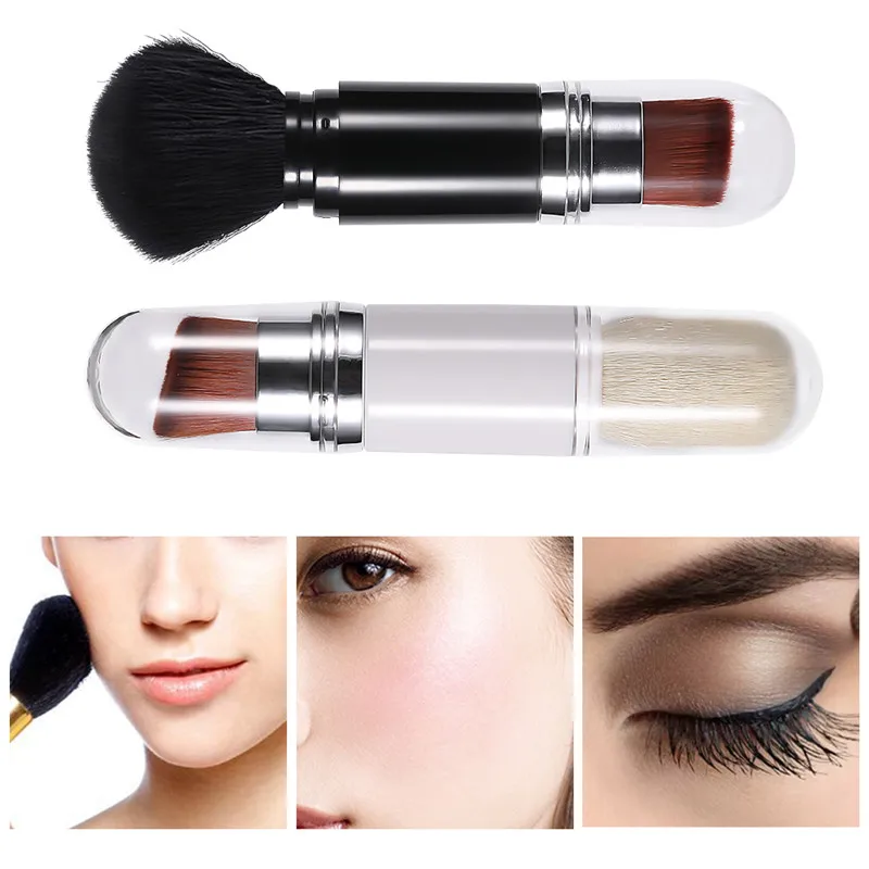 

Double-Head Multi-Function Makeup Brush Portable Pull-Type Makeup Shadow Blush Dust Makeup Tools