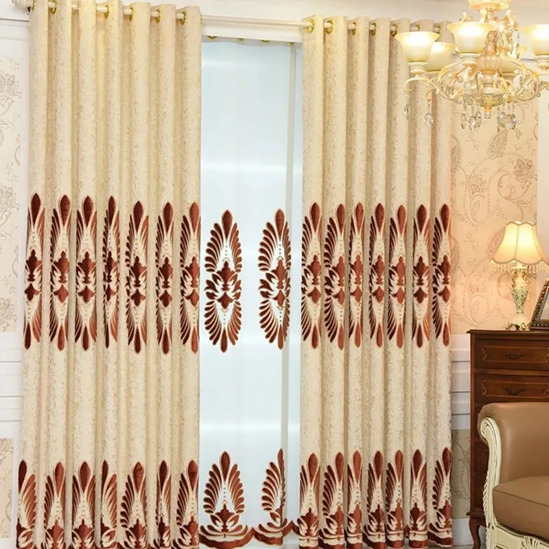 Новые европейские Роскошные бархат шениль вышитые шторы для спальни на заказ шторы для гостиной роскошные виллы