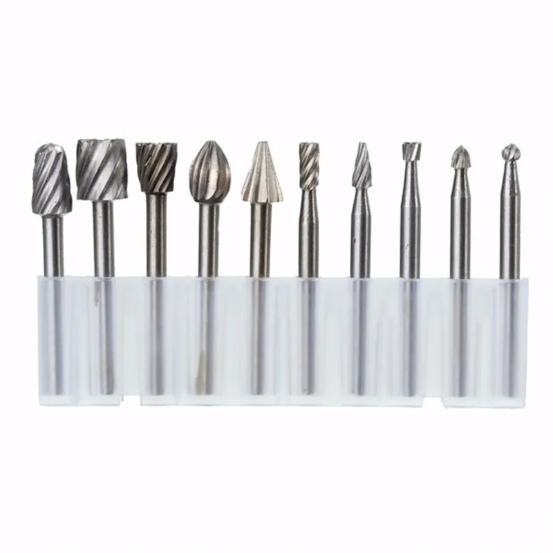 

10pcs 3.175mm HSS Routing Router Bits Burr Milling Cutter For Dremel And Rotary Engraving Machine Tools Accessories