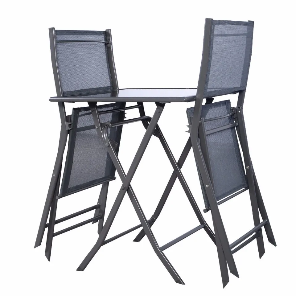 3 Pcs Meja Bistro Set Taman Halaman Belakang Kursi Outdoor Patio Furniture Lipat Hw51582 Patio Furniture Outdoor Patio Furniturebistro Set Aliexpress