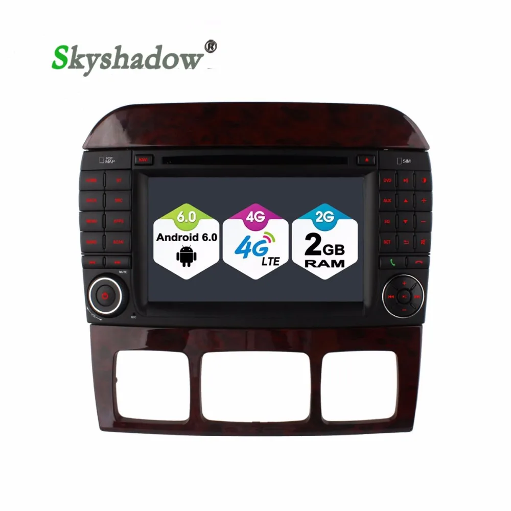 SKYSHADOW Android 6.0 Quad Core Dvd-плеер Автомобиля для Benz S-Class W220 CL-Class W215 CL600 CL55 S500 WI-FI GPS Радио 2