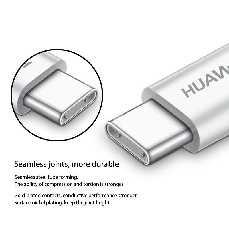 Преобразователь HUAWEI Micro USB в Type C оригинальный кабель адаптер c быстрое зарядное