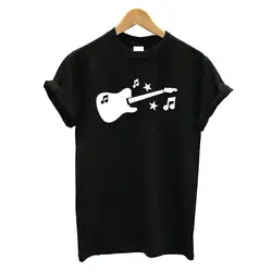ONSEME Harajuku женская футболка забавная Футболка с принтом гитары летняя безрукавка с принтом женские хлопковые свободные безрукавки Прямая