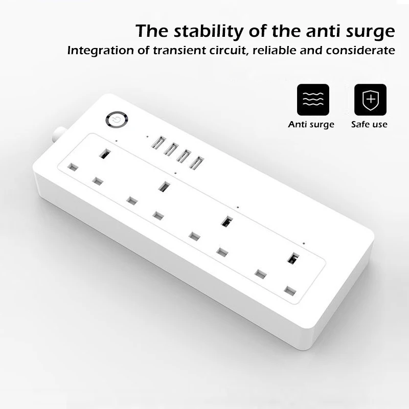 WiFi умная полоса питания розетки с 3.1A USB порт Голосовое управление подставочные тарелки работать для Echo Alexa Google Home Electric