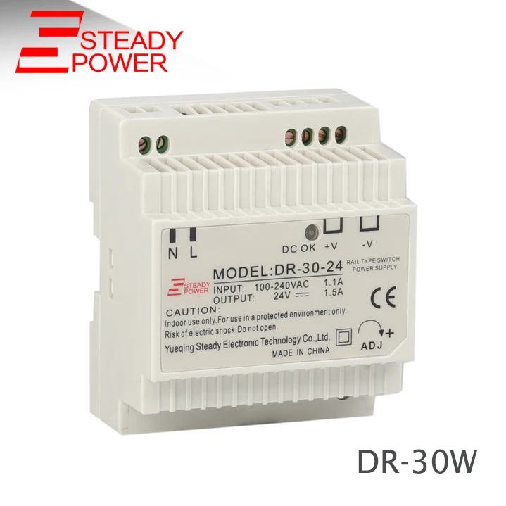 

Wholesale Price 30w Single output psu DR-30-12 AC DC 12v switching power supply din rail module