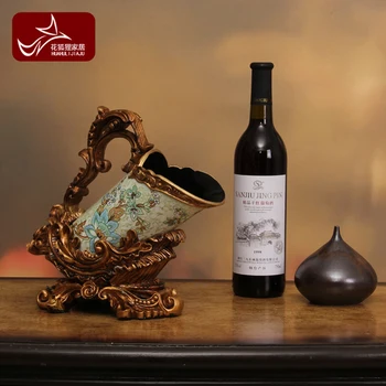 

Retro Home Furnishing gift wine rack cabinet decor decoration wine rack living room TV cabinet style furnishings