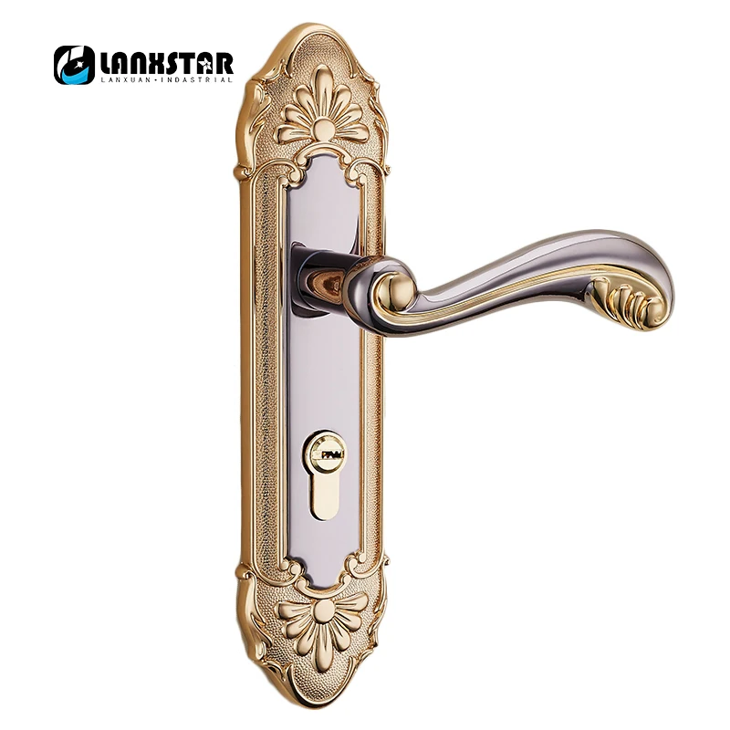 Us 60 37 5 Off European Style Lockset Bronze Bedroom Interior Door Wood Doors Black Gold Mechanical Handle Lock In Door Handles From Home