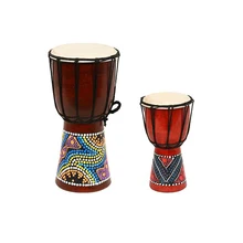 4/6 дюймов деревянные окрашенные в африканском стиле ручной барабан перкуссионные музыкальные джембе баллада детские игрушки