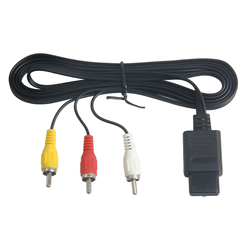 1,8 м 6 футов AV tv RCA видео шнур, кабель для SNES GameCube для nintendo N64 64 игровой кабель для SFC и 2 разъема для аудиовыхода 30 шт